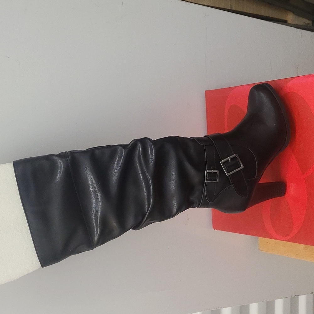 Style & Co Rudyy Black Mid Calf Boots